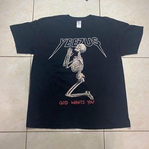 Kanye West Yeezus rap tee God Wants You 2013 Tour Style Shirt Size 2XL